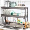 Multifunctional Carbon Steel Over-Sink Dish Drying Rack