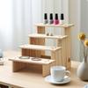Stepped Display Rack Tabletop Tiered Stand MultiTier Wooden Riser with Shelves for
