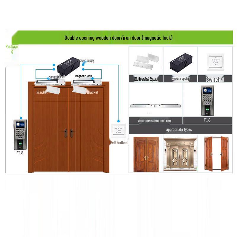 ZKTECO F18 Fingerprint Access Control & Time Attendance System CN Plug (adapter Included)