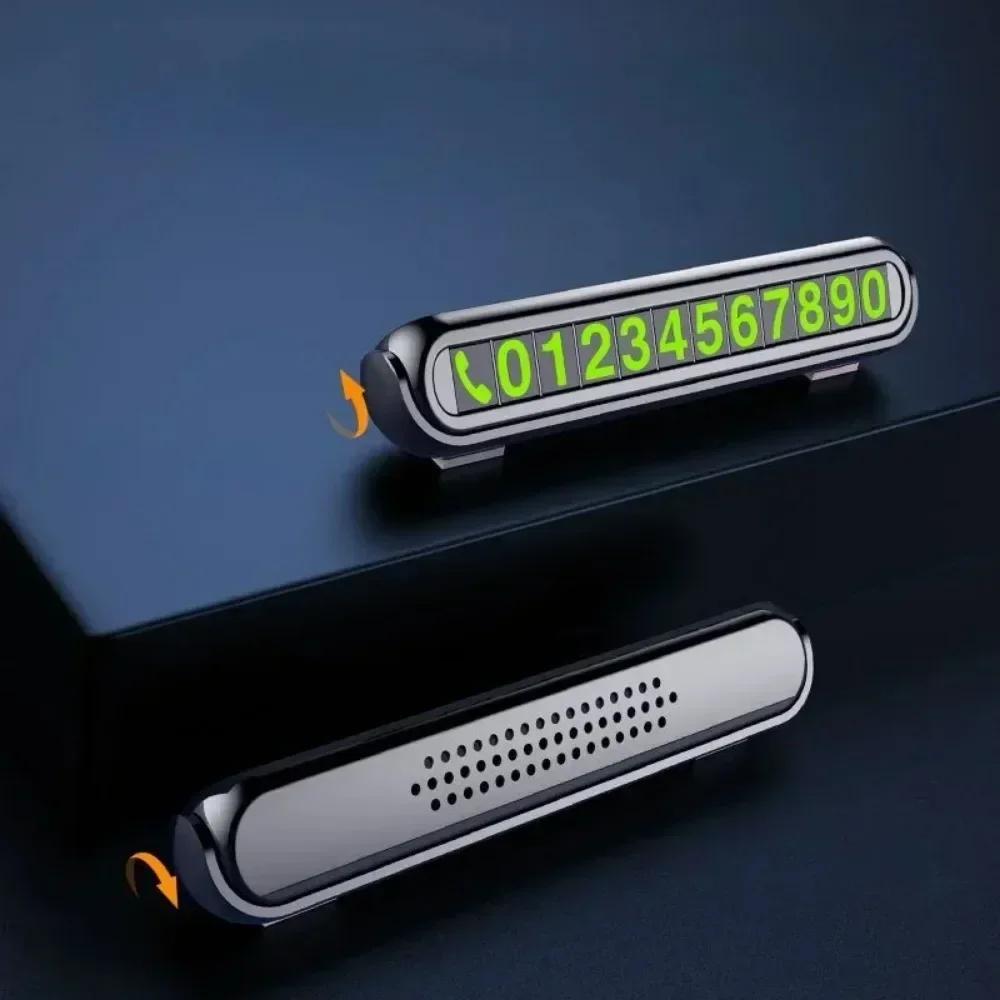 Car Temporary Parking Card Auto Parking Stickers Accessories Phone Number Hidden Stop Sign Card Plate Car Aromatherapy