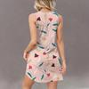 Women's Casual Summer Vest Dress With Pockets Floral Print V Neck Sleeveless Dress