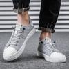 Fashion Men Shoes Fashion Canvas Loafers Breathable Autumn Lace Up Comfortable Casual Shoes Outdoor Men Sneakers Shoes