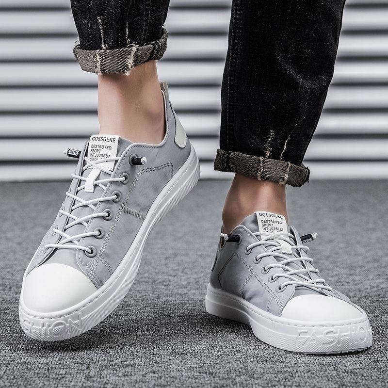 Fashion Men Shoes Fashion Canvas Loafers Breathable Autumn Lace Up Comfortable Casual Shoes Outdoor Men Sneakers Shoes