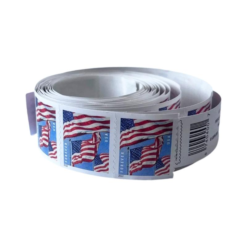 American Flag Stickers U.S.-Forever Stamp-Stickers America-Stickers Flag Sticker for Parades Events and Military-Support