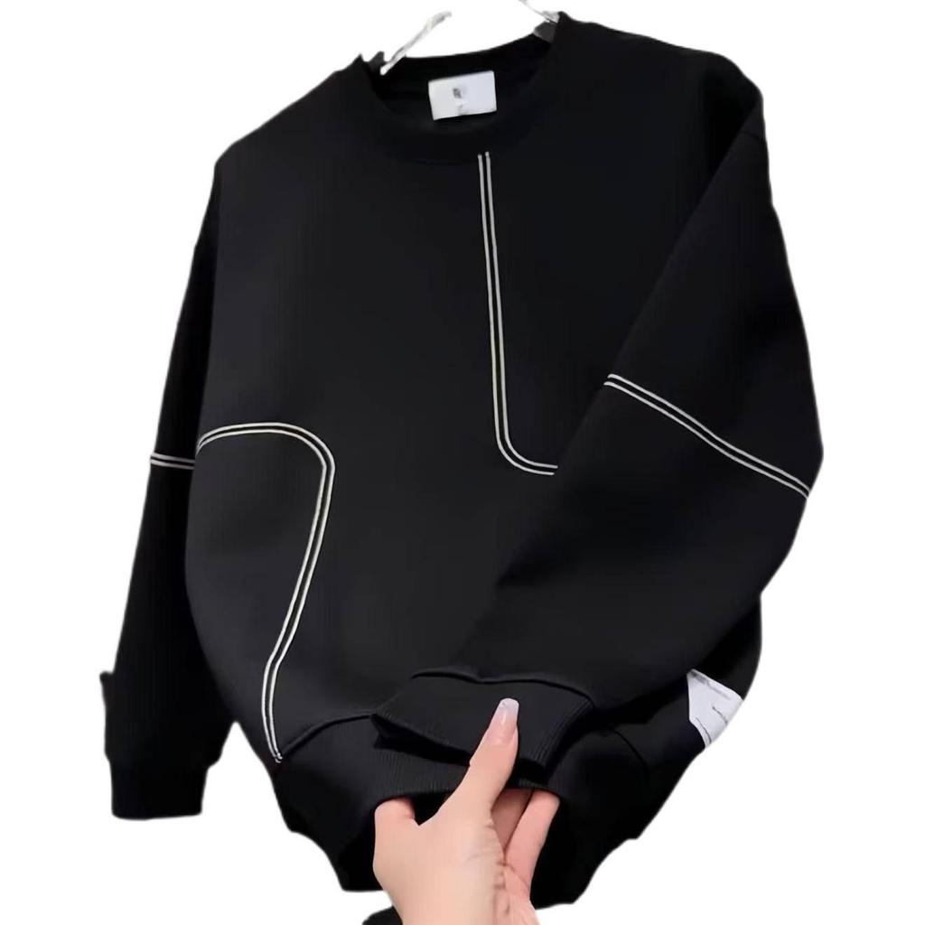 Men's Trendy Crew Neck Sweatshirt: Autumn/Winter Long Sleeve Casual Pullover