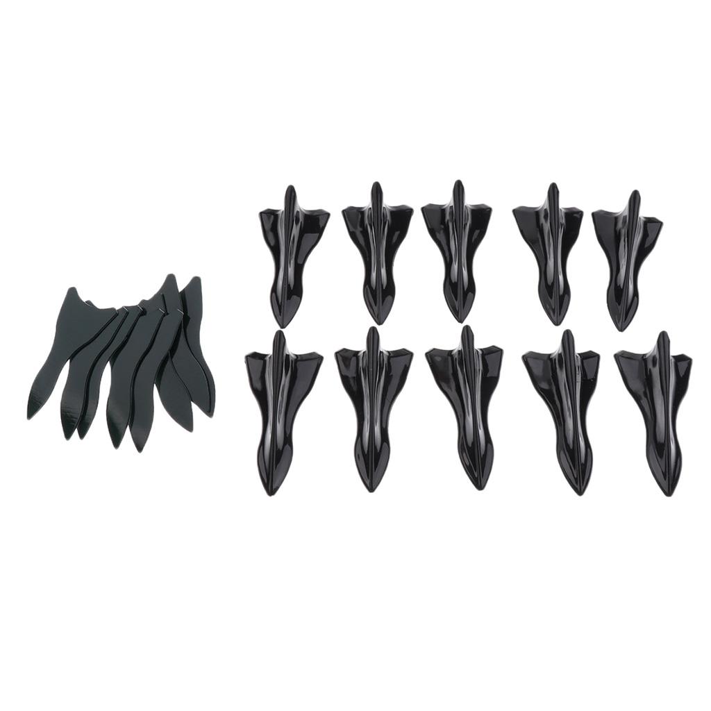 10 Pieces Air Generator Fin for Car Spoiler Roof Wing Increases and Performance Decreases Turbulence