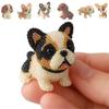 Dog Bead Embroidery Kit 3D Animal Ornament Sewing Set 3D Animal Dog Shape Bead Embroidery Set for Beginners