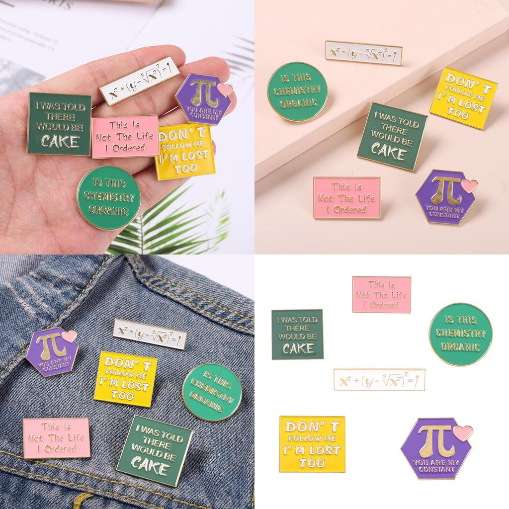 Eye-catching Alloy Letter Brooch Featuring Beautiful Geometric Shape And Vibrant Enamel Colors For Unisex Fashion