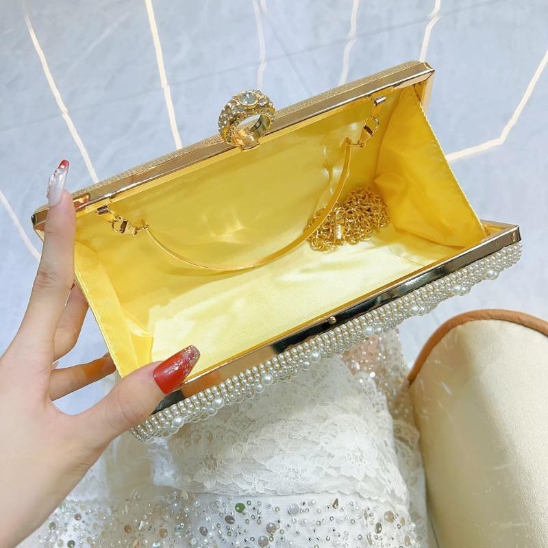 Pearl Water Diamond Dinner Bag Tassel Clutch Crossbody Single-shoulder Handbag