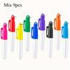 9pcs Mini Permanent Markers with Golf Keychain Clips - Vibrant Quick-Drying Ink - Mini Colorful Markers, Golf Keychain Clips