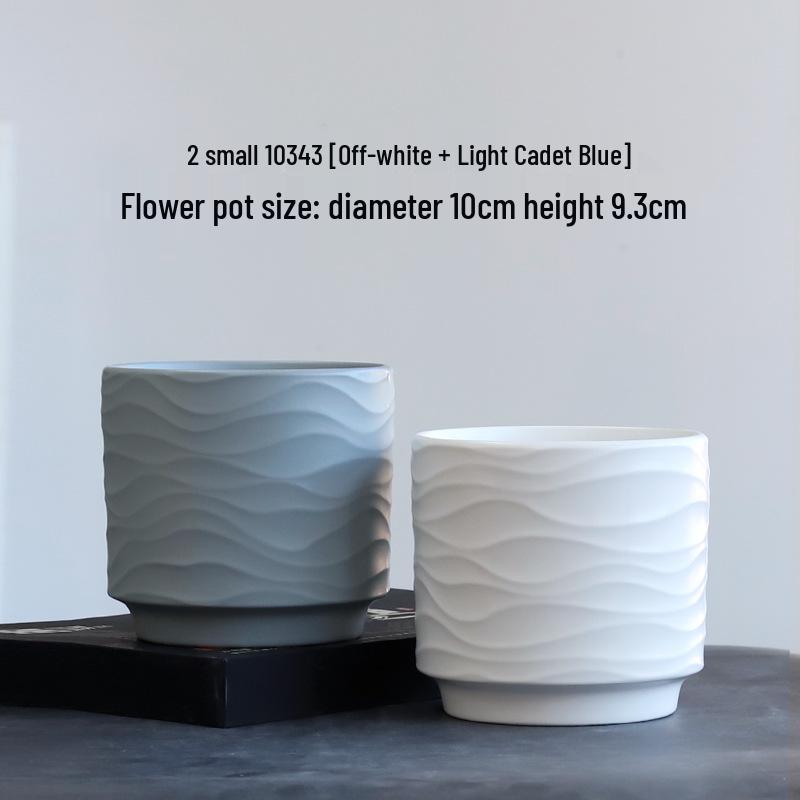 Nordic Minimalist Ceramic Flower Pot with Tray for Phalaenopsis, Orchid, and Succulent Plants