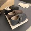 Women's Large Size Soft Sole Winter Warm Fur One Foot Stirrup Snow Boots Padded Lined Ankle Boots Non-Slip Hiking Casual Sports Cotton Boots Fur Shoes