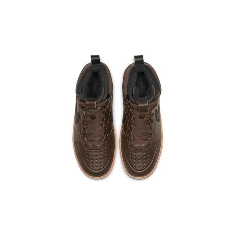 Nike Court Borough Mid 2 Boot GS Barock Braun Gum Kinder Sneakers Schwarz BQ5440-200