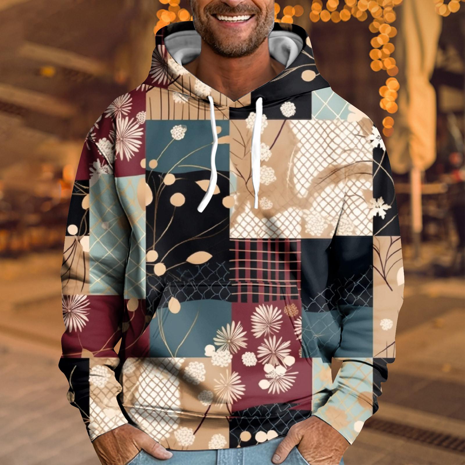 

Мужская свободная толстовка с капюшоном с принтом, мужская повседневная модная спортивная толстовка XXXXXXL чёрный