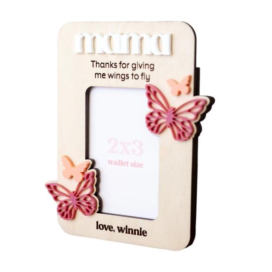 

Деревянная фоторамка Магнит на холодильник Ручная работа Фрукты Цветы Семейная фоторамка Держатель для фотографий Украшение на холодильник Подарок на День матери Butterfly