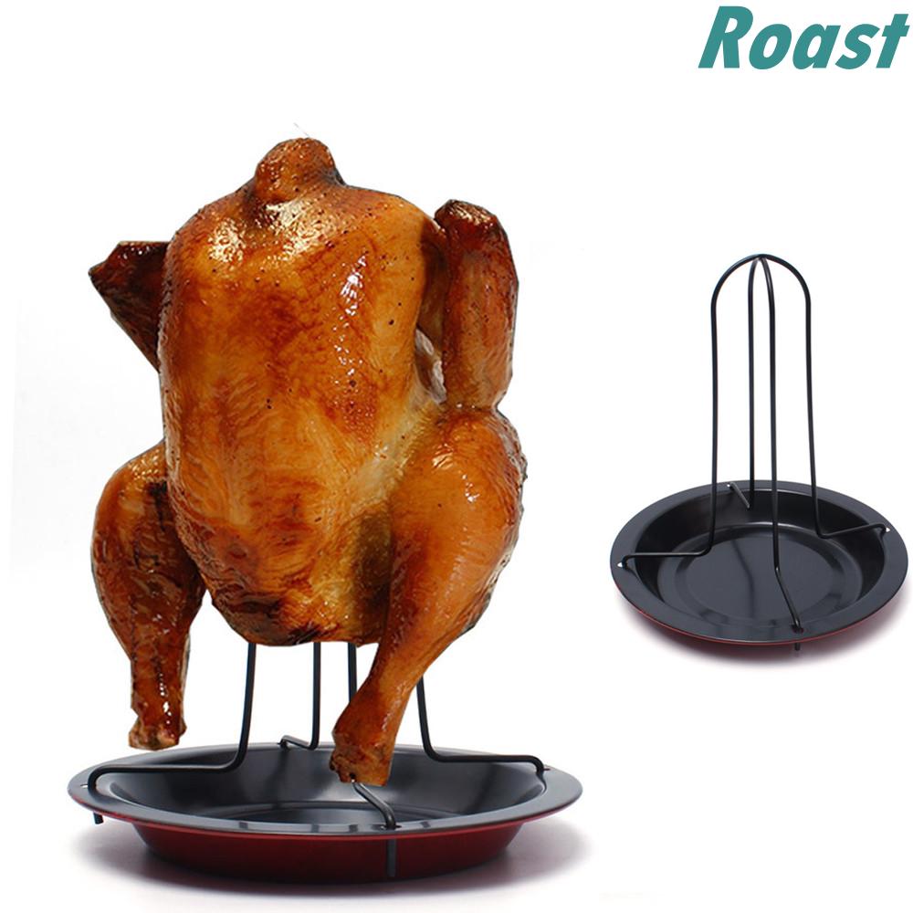 Barbecue Meat Fish Roasting Flip Basket BBQ Cooking Grill Wooden Handle Roaster