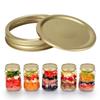Split‑Type Glass Jar Canning Lids Round Food Container Sealing Cover Kitchen Accessory(10Pcs 70mm Gold Circular Ring+Cover