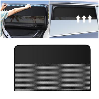 Magnetic Car Sun Shade Curtain Dual-layer Mesh Rear Door Window Shade Sun Protection Heat Blocking