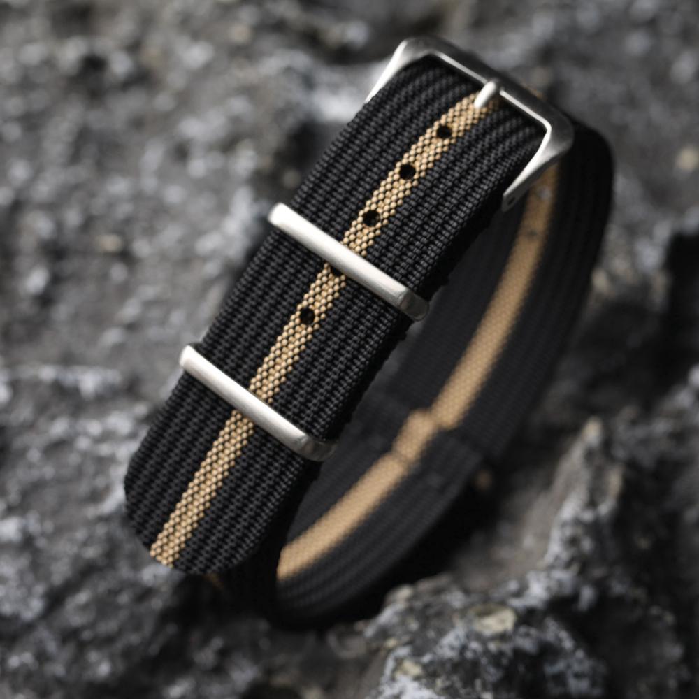 

Новый ребристый нейлоновый ремешок для часов, нейлоновый ремешок для часов 18 мм 20 мм 22 мм, аксессуары для часов для военных часов, браслеты 22mm