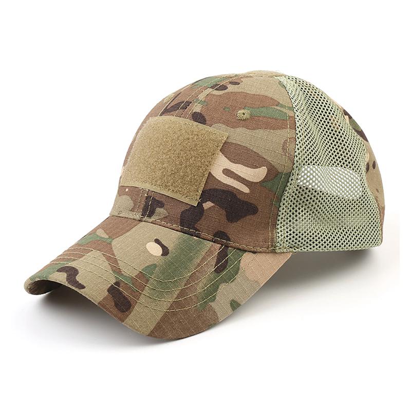 Tactical Army Hat Outdoor Sport Snapback Stripe Military Hats Camouflage Hat Simplicity Army Camo Hunting Mesh Cap
