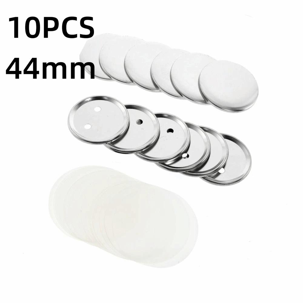 10Pcs New 44mm/58mm Badge Maker Parts Round Metal Hand Press Badge DIY Materials Metal Button Parts Pin Badge Creation