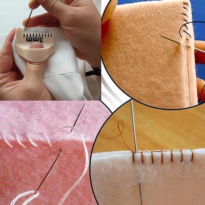 3Pcs Patchwork Sewing Aid Finger Quilting Ruler Patchwork Stitching Measuring Tool Sewing Auxiliary Tool 2MM 3MM 4MM