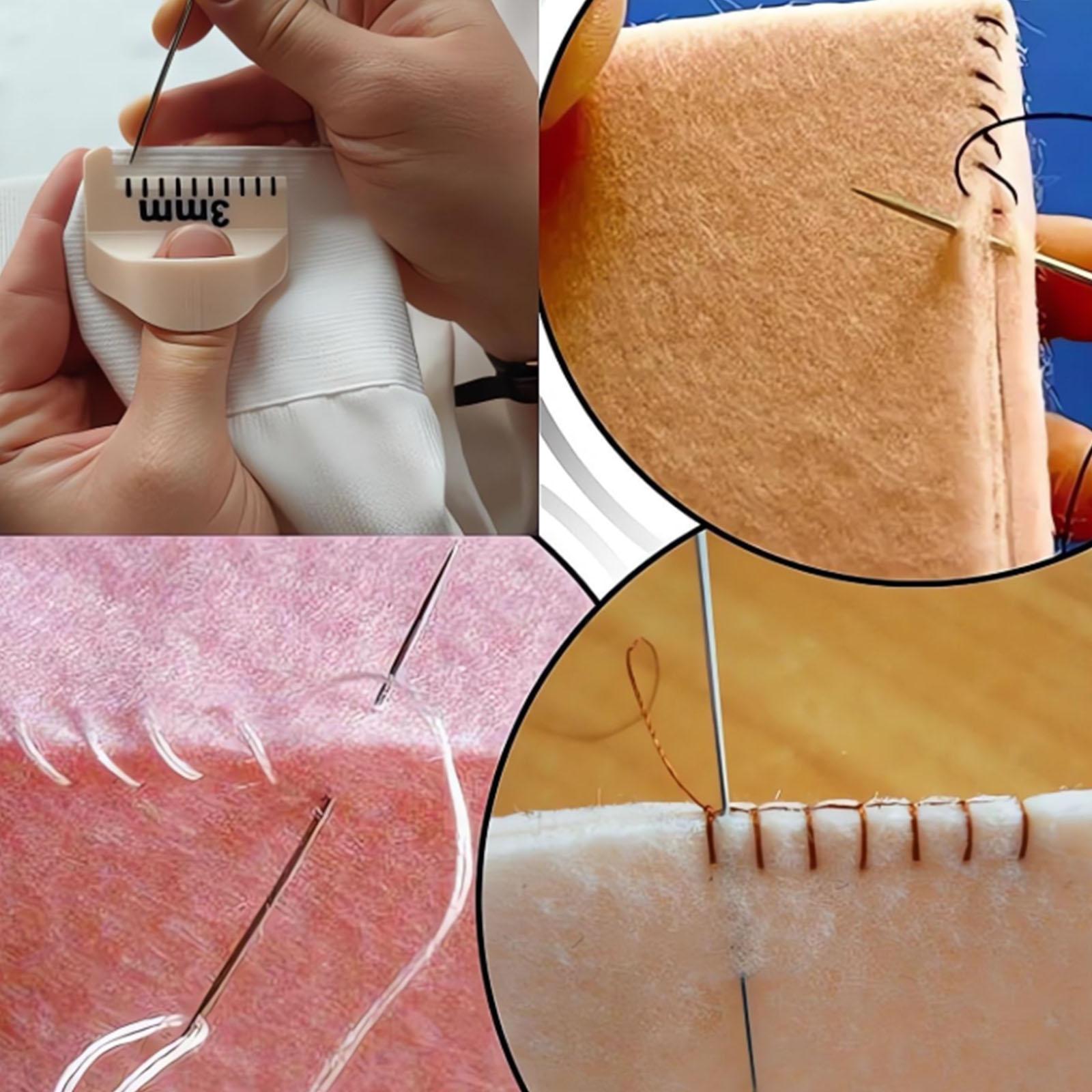 

3Pcs Patchwork Sewing Aid Finger Quilting Ruler Patchwork Stitching Measuring Tool Sewing Auxiliary Tool 2MM 3MM 4MM білий