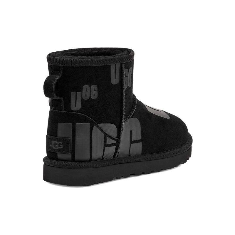 UGG Classic Mini Scatter Graphic 'Black Gray' Women's 1130574-BLK