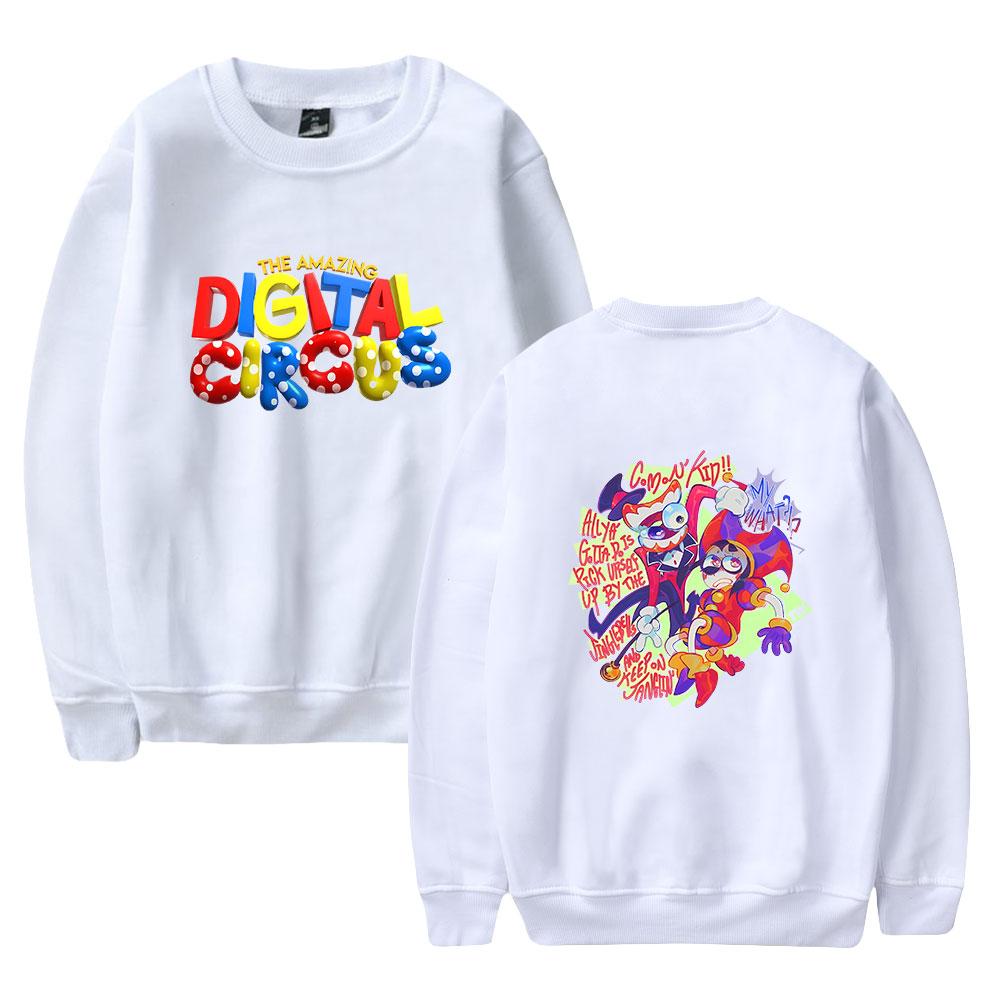 Men's The Amazing Digital Circus Print Hoodies Round Neck Hooded Sweatshirts Man Travel Pullover Male Top Streetwear Outdoor Tracksuit