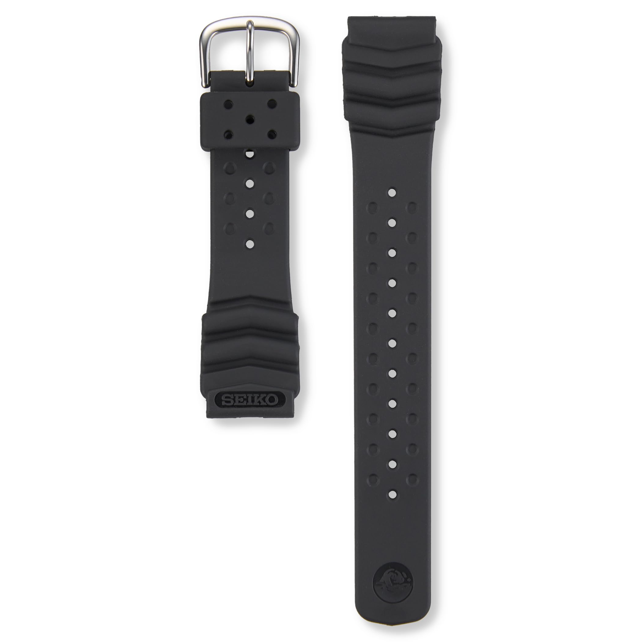Seiko Watch Replacement Genuine Lug Width Buckle Width DAH4BP Watch [Seiko Watch] Band, Urethane, 19mm, 18mm, Black, Men s чёрный
