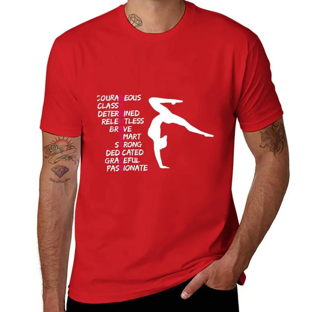 Gymnastics, Gymnast and Motivational Text T-Shirt Aesthetic Clothing Plus Sizes Mens Graphic T-shirts Hip Hop