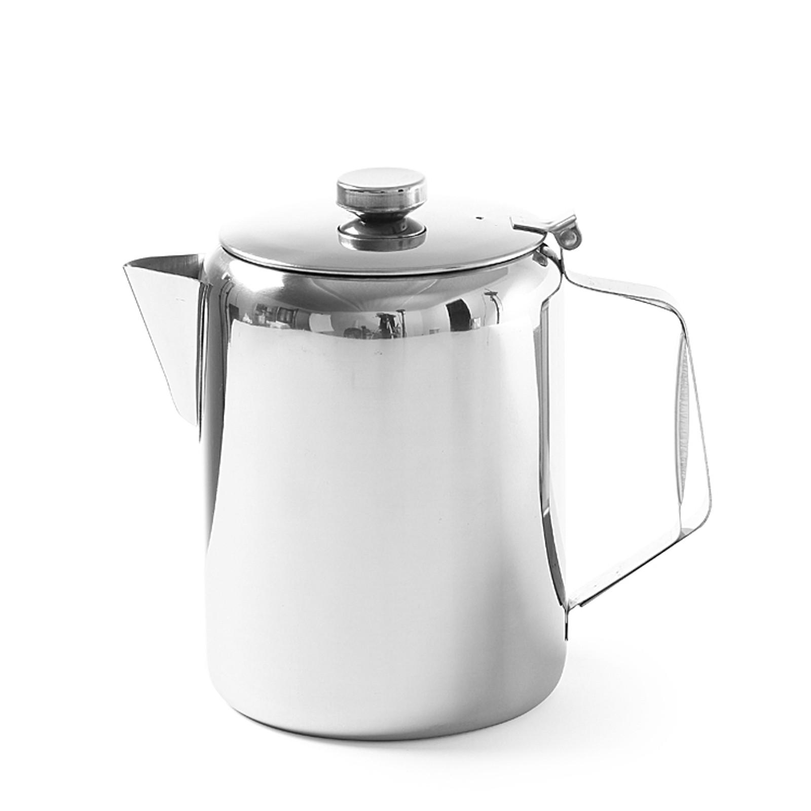 Hendi 453209 Edelstahl-Teekanne mit Deckel für Kaffee und Tee, 0,6 L