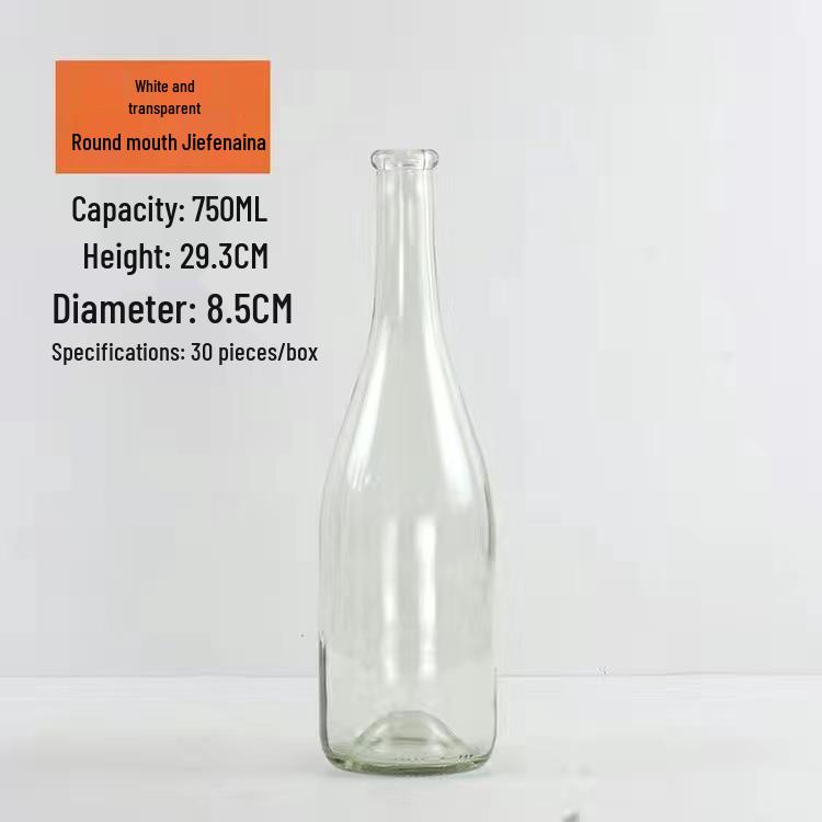 750ml mattierte große Bauch-Dunkelgrüne Glasweinflasche für Cabernet