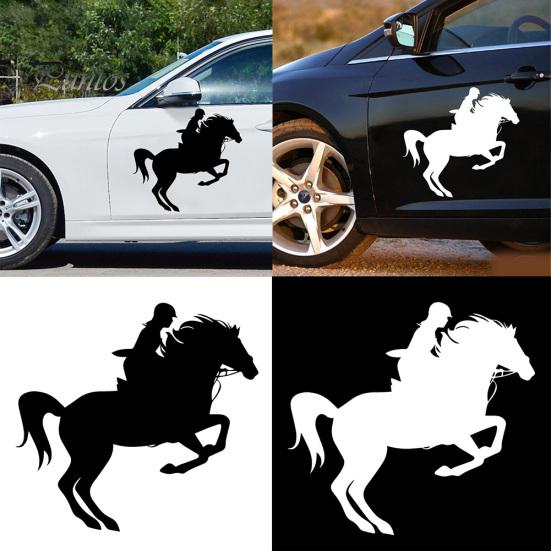 Cavalo de equitação estilo do carro adesivos janela pára-choques veículo decalque decoração esportiva