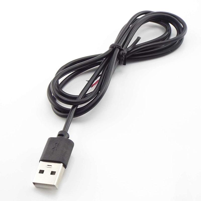 5V DC 2 Pin 1M USB Extension Cable Connector Power Supply Wire LED Chips Light 501 On/off Switch Electrical For LED Lighting