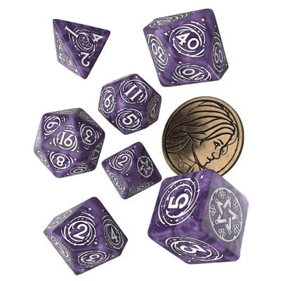 Ensemble de dés The Witcher Yennefer Lilas et Groseilles à maquereau