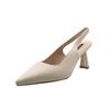 Fashion Summer Fashion New Pointed Toe Stiletto Heel Shallow Mouth Breathable PU Comfortable and Elegant Women's Shoes Sexy Sandals
