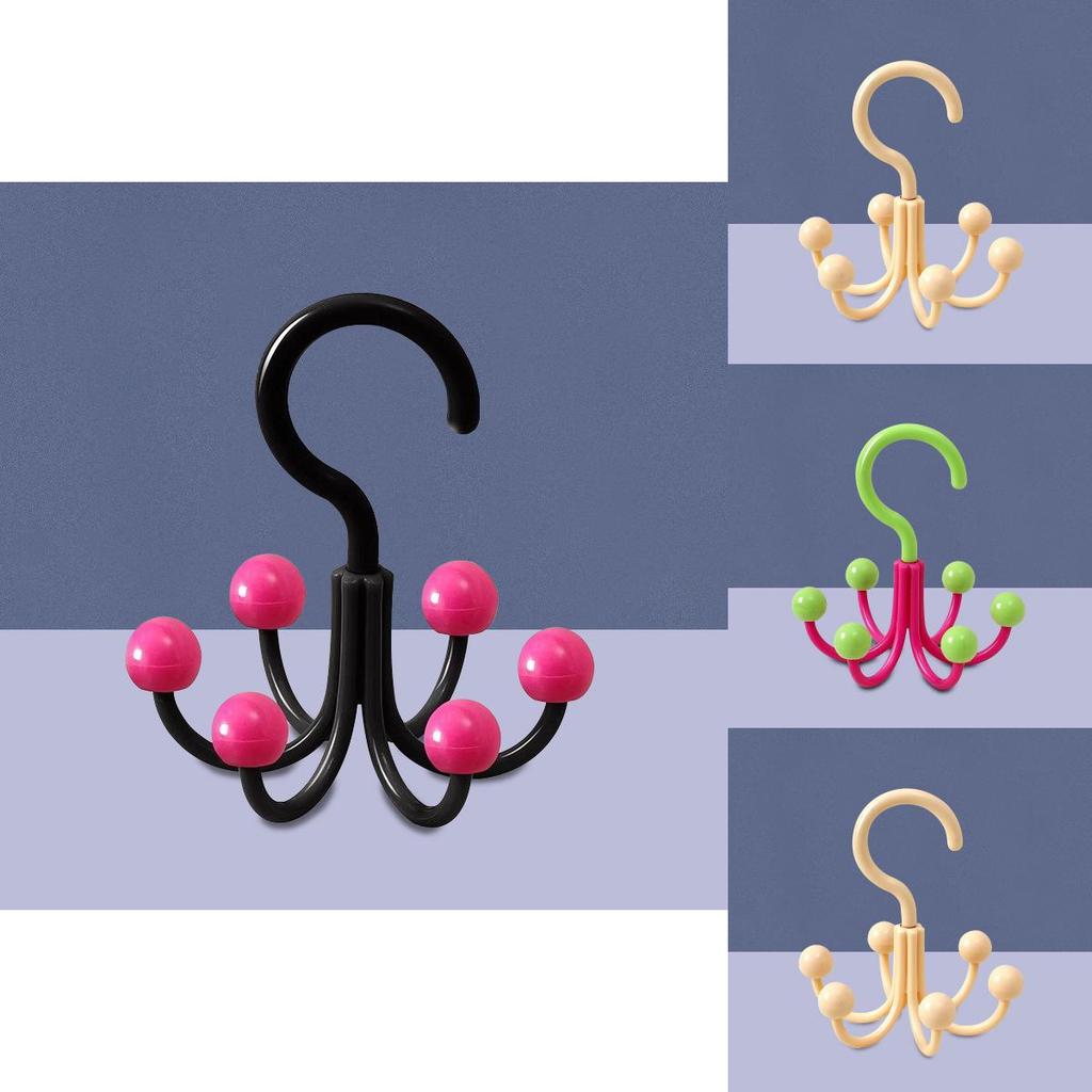 Multipurpose Six Claw Hook With Rotating Claws For Home And Dormitory Storage