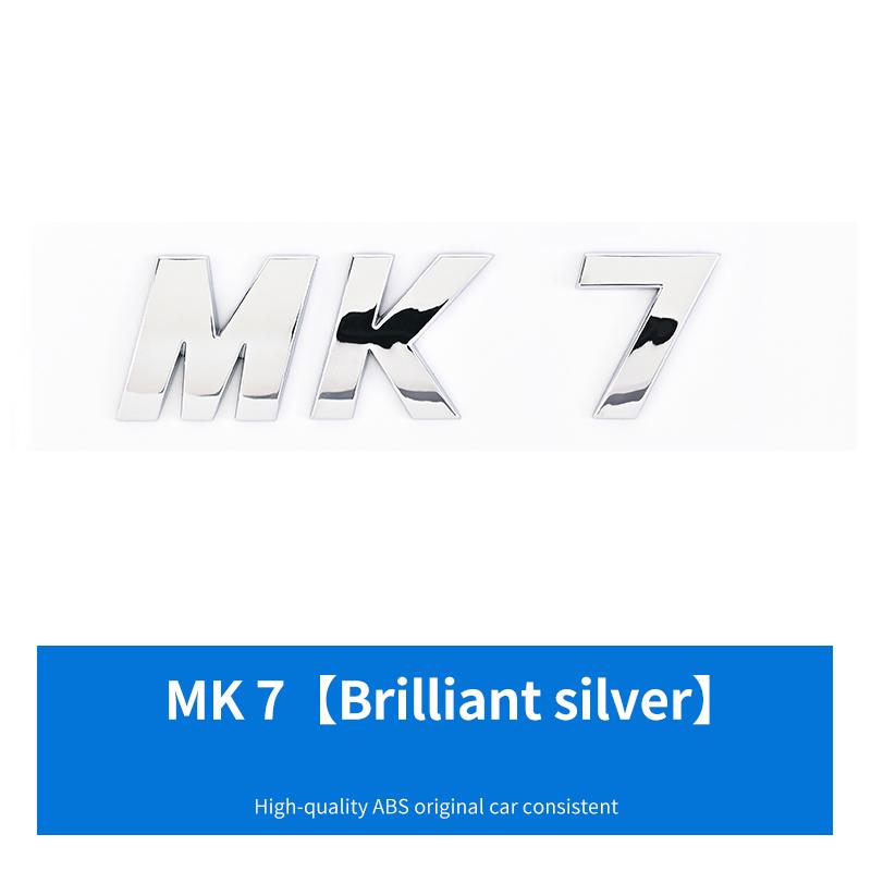 For VW Volkswagen Jetta MK5 Golf 3D ABS Letters MK5 MK6 MK7 MK7.5 Emblem Car Badge Sticker for VW volkswagen GOLF Car Fender Tru