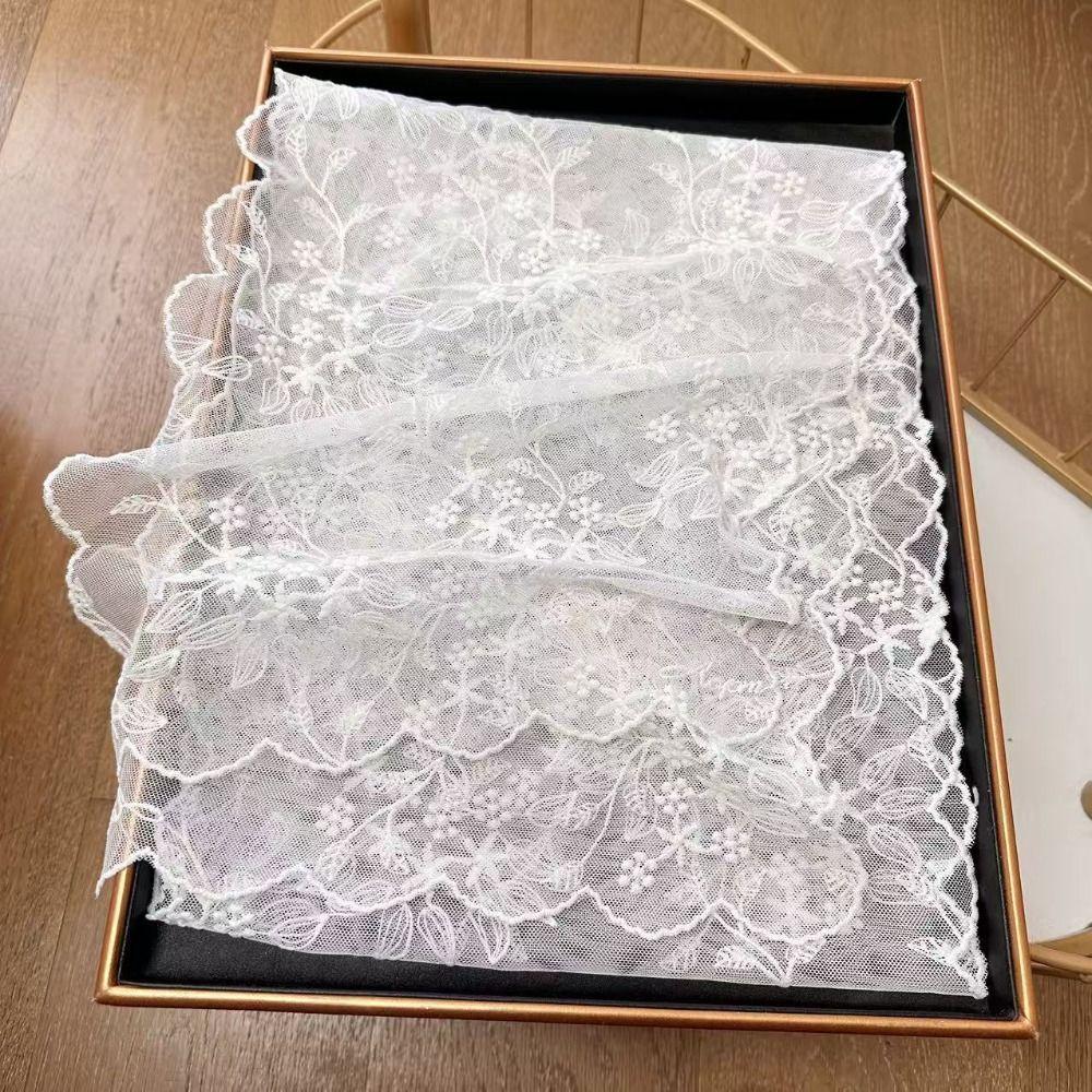 Lightweight Sunscreen Shawl Breathable Mesh Silk Scarf Elegant Lace Scarf Spring