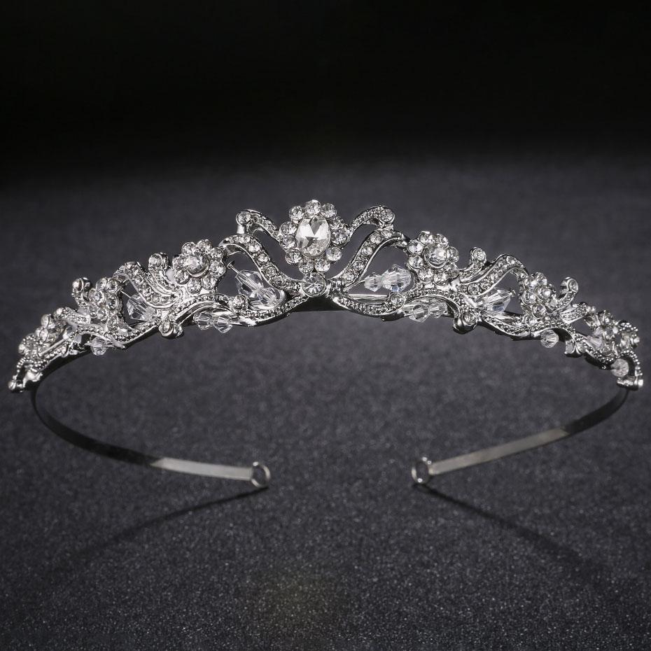 Miallo European Classic Princess Tiaras And Crowns Austrian Crystal Headpieces Wedding Hair Jewelry For Bride Hairstyle