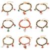Christmas Reindeer Bracelet Santa Claus Bells Hat Gloves Xmas Tree Pendants Jewelry