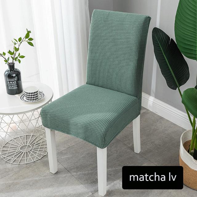 Solid Jacquard Chair Covers Stretch For Wedding Dining Room Office Use Banquet Housse De Chaise Chair Cover Durable