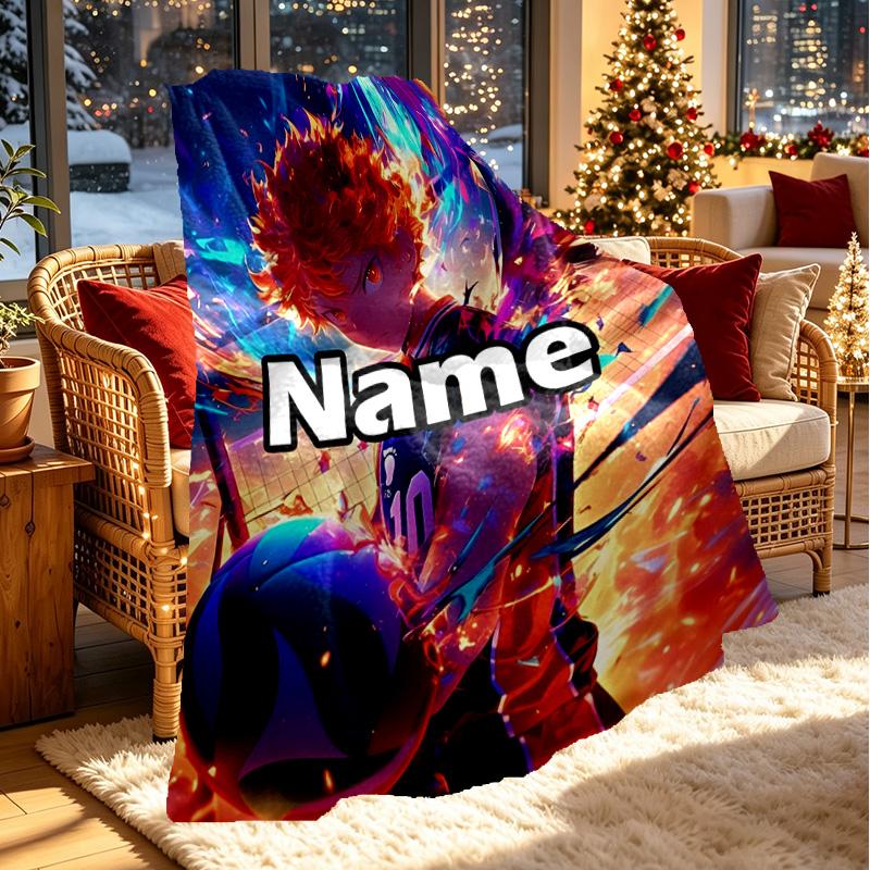 Custom Name Personalized Haikyu Print Blanket, Home Decor, Bedroom, Sofa, Camping, Couch, Gifts for Birthday ChristmasEnthusiasts