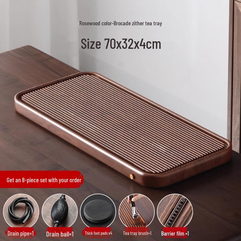 Bakelite Tea Tray 2025: High-End Kung Fu Tea Set with Drainage System
