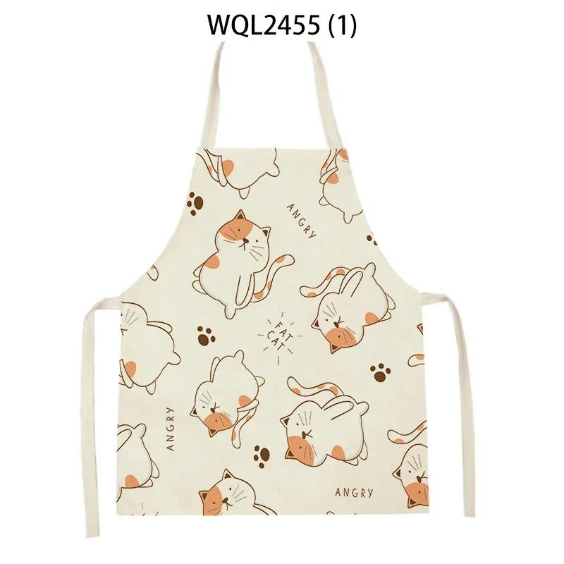 Animal Kitchen Apron Women Pinafore Child Apron Household Cleaning Supplies Baking Cooking Accessories Sleeveless Linen Bibs