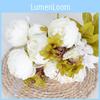Elegant Artificial Peony Flower Bundle With Realistic Silk Craft For Home Decor And Photoshoots