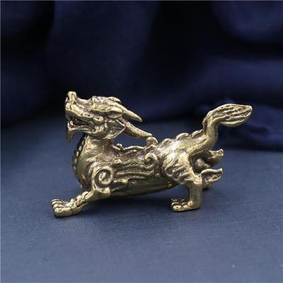 Symbolic Brass Fengshui Dragon Statue Figurine for Fengshui Wealth Gift