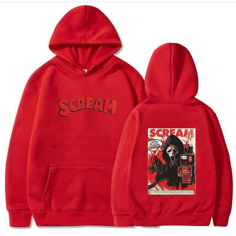 Scream VI Ghostface Hoodie New Autumn and Winter Men Men Fashion New Sweatshirts Loose Casual Harajuku Hooded Pullover Sportwear
