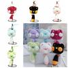 Long Tail Cat Plush Keyring with Bell Plush Cat Doll Pendant Plush Cat Keychain  Couple Gift